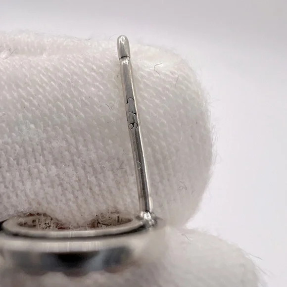 .925 Sterling Silver Crescent Moon Stud Earrings - Picture 11 of 12